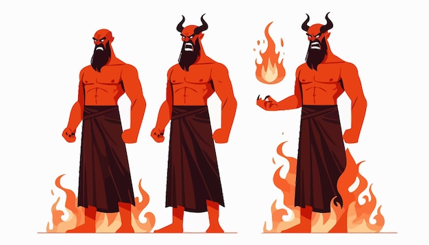 Vector the concept art of the devil by person