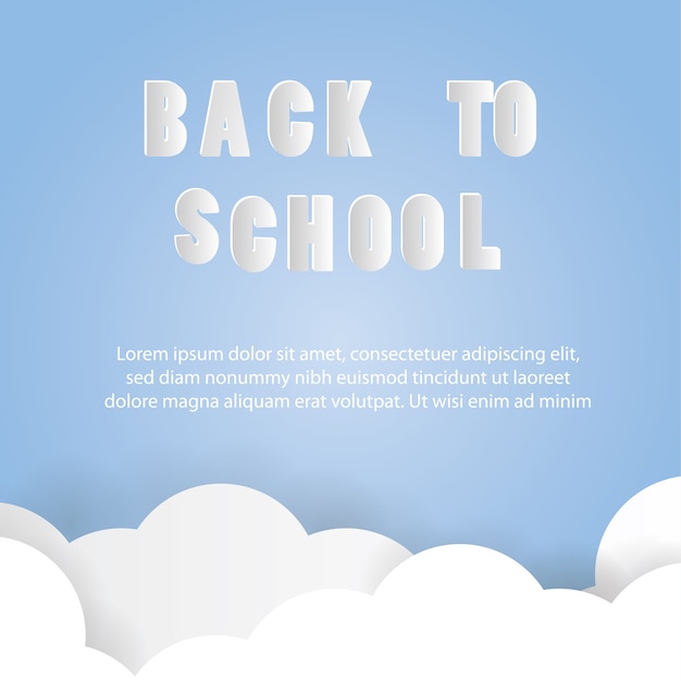 Concept of Back to School Background Template