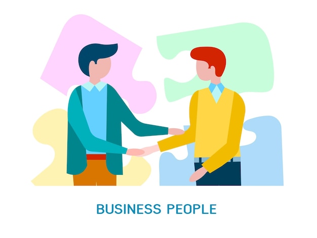 Concept business people come to business agreement shaking hands