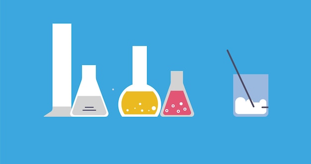 Concept of chemical research. Web banner for scientific experiments and research.