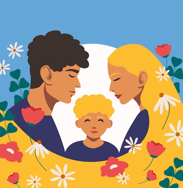 The concept of family love protection Peace in Ukrainian families