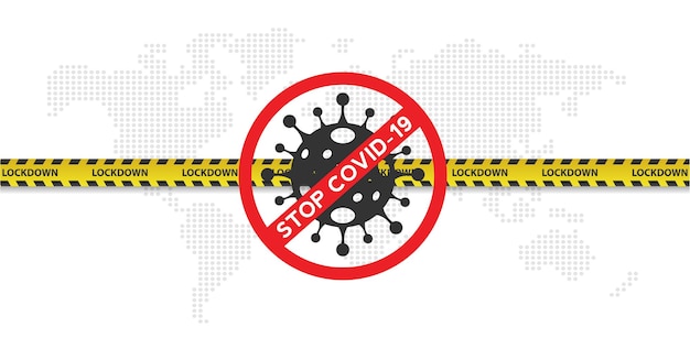 Vector concept of national lockdown due to coronavirus announce movement control order emergency state