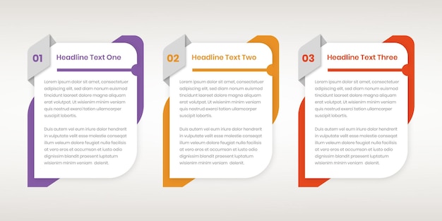 Concept or process presentation abstract infographic template with long text