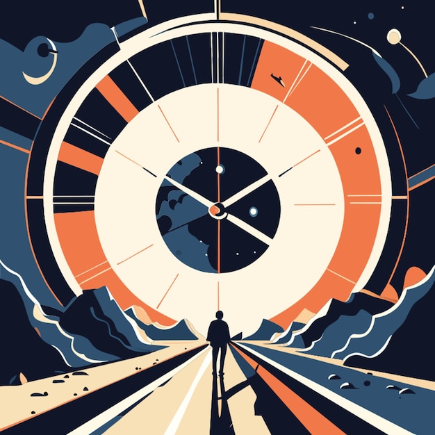 Vector concept of time vector illustration flat 2