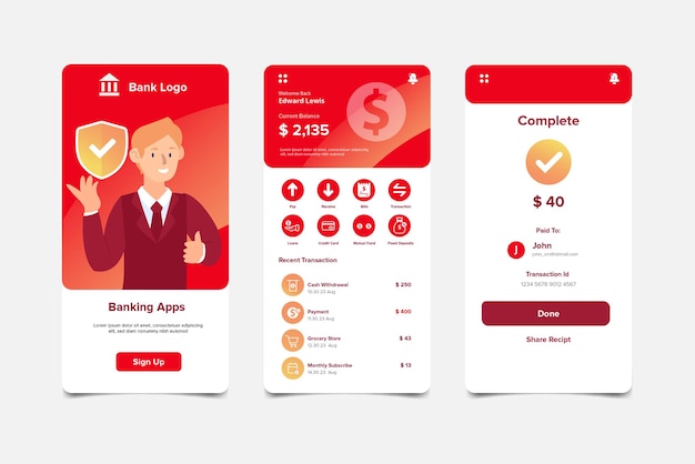 Concept user interface with a very nice financial bank theme