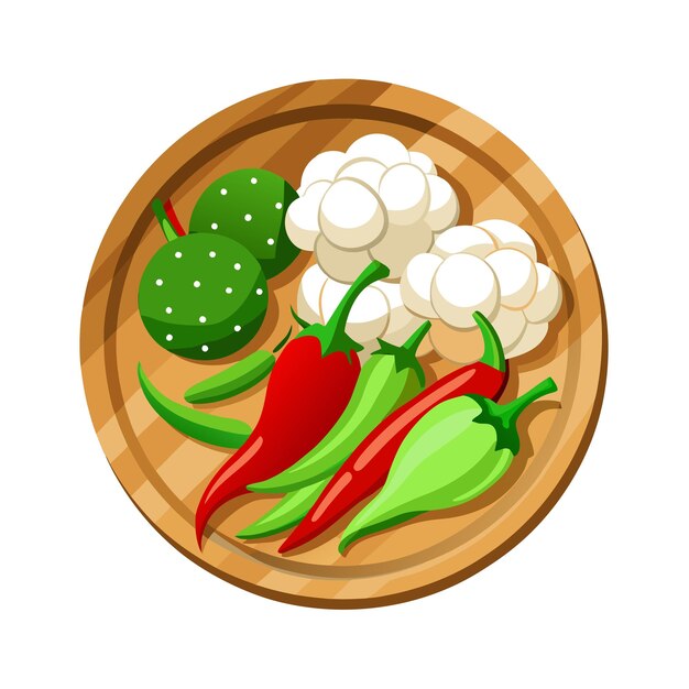 Vector concept of vegetables