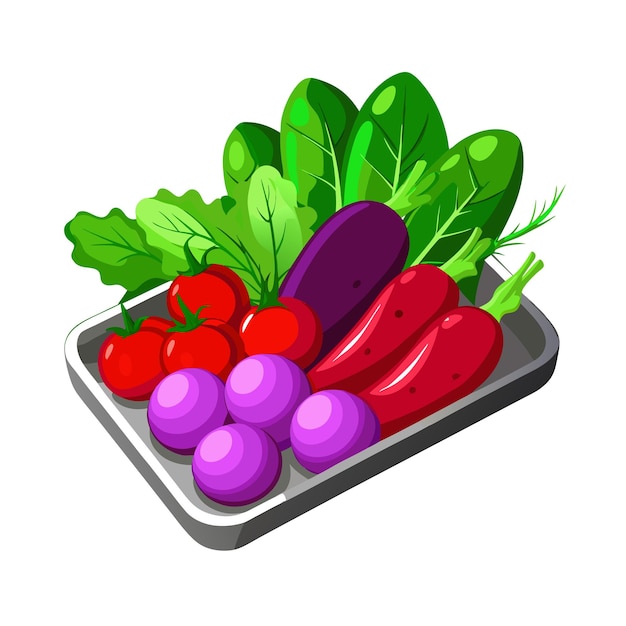 Vector concept of vegetables