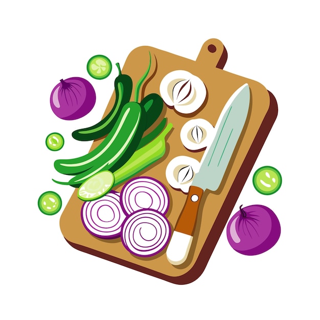 Vector concept of vegetables