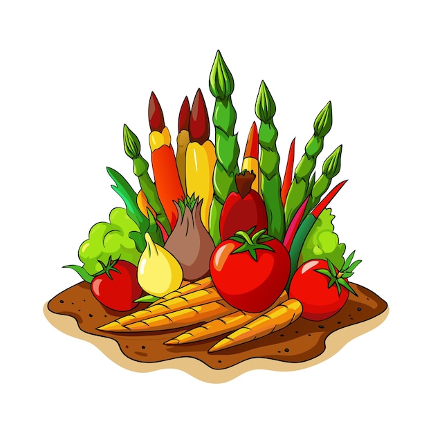 Vector concept of vegetables