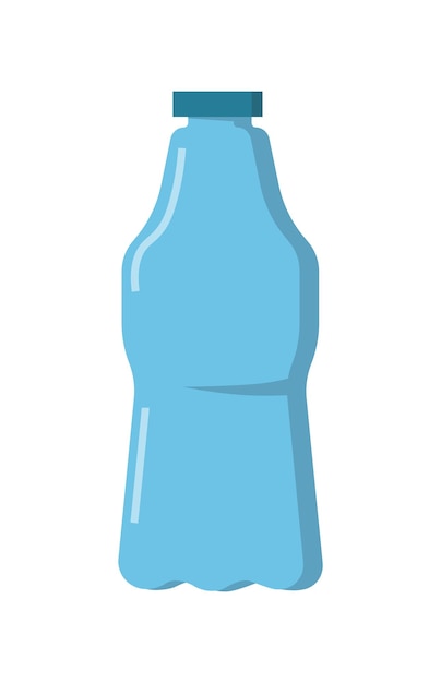 Concept Water bottle weird form This vector illustration depicts a flat and cartoonstyle scene