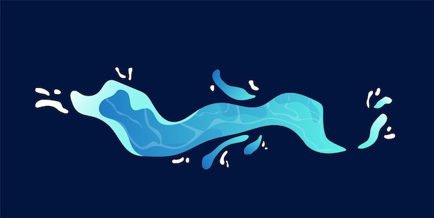 Concept Water splash The cartoonish depiction of the water splash in this vector design