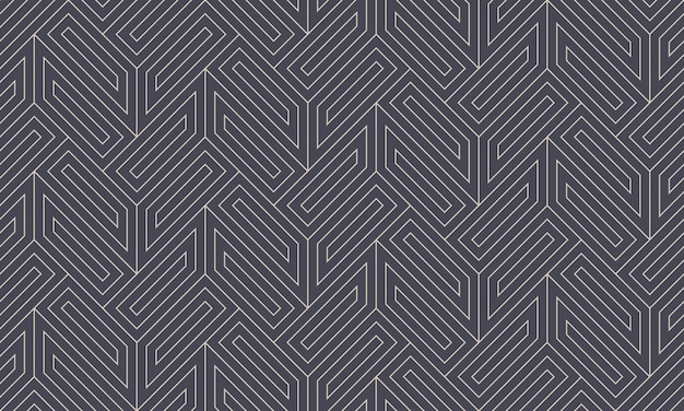 Conceptual Geometry Outline Seamless Pattern Vector Trendy Abstract Background