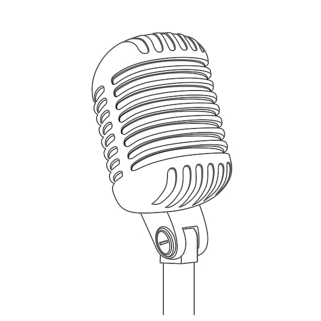 Concert microphone vector silhouette