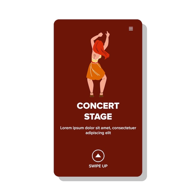 Concert stage vector