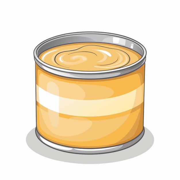 Vector condensed milk food vector drawing