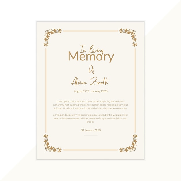 Condolence Card Template