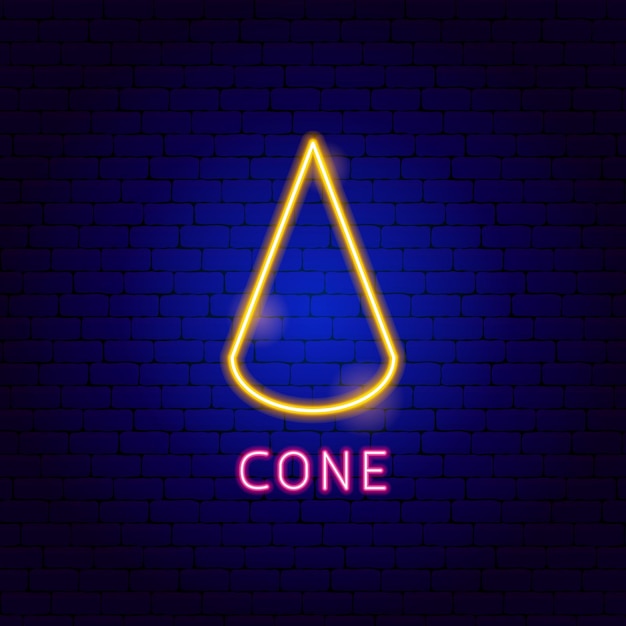 Cone Neon Label