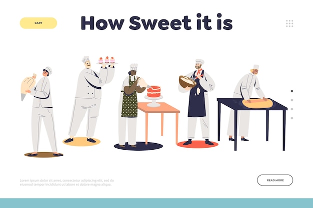 Confectionary service for festive events landing page template