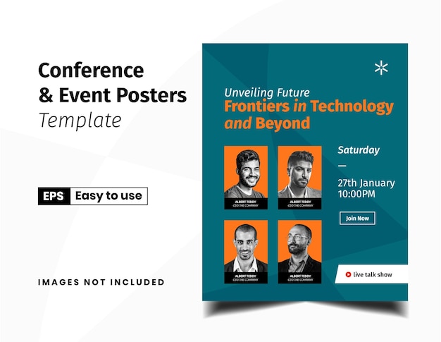 Vector conference and event posters template