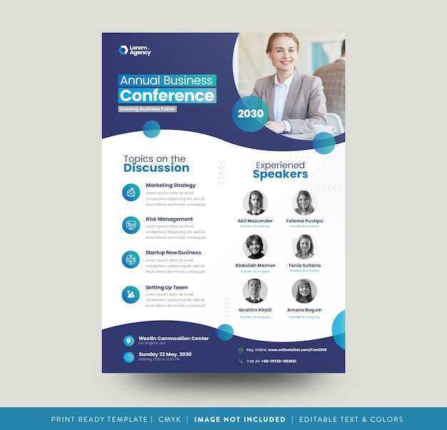 Conference Flyer Design Digital marketing webinar corporate Business Meetup Flyer Design