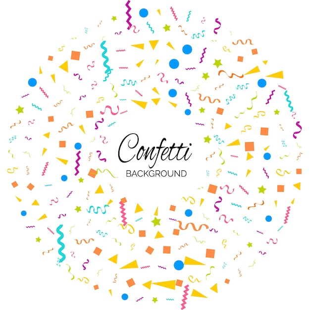 Vector confetti background