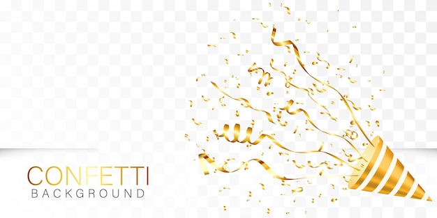 Confetti event background on a transparent background Celebration background