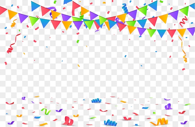 Confetti Vector Background