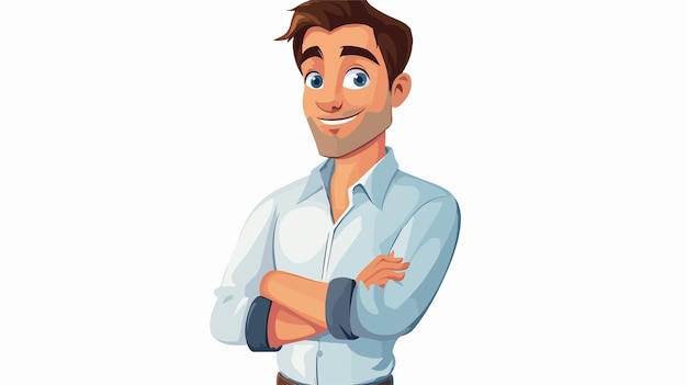 Confident Businessman Cartoon Vector Illustration