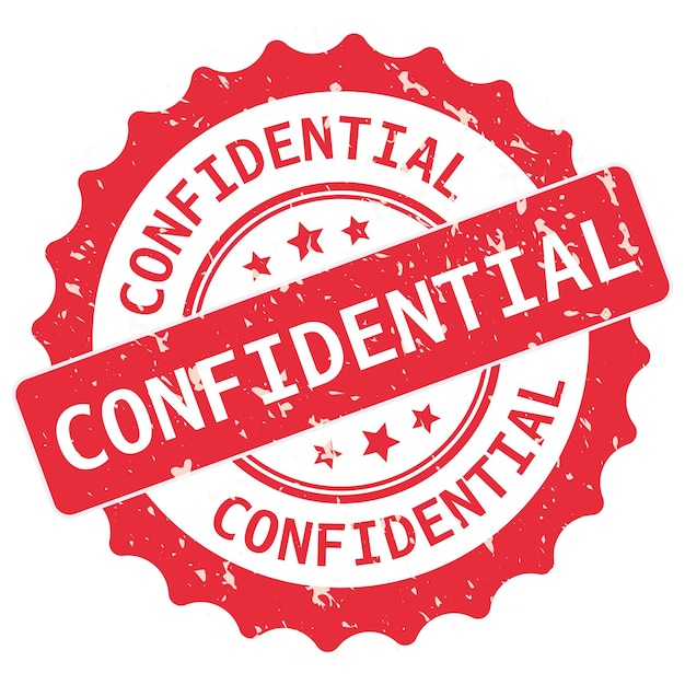 Confidential stamp Confidential label Round grunge sign