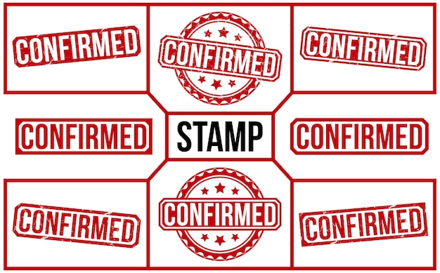 Confirmed rubber stamp vector illustration on white background Confirmed rubber stamp