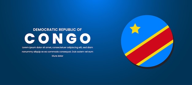 Congo Independence Day banner vector illustration