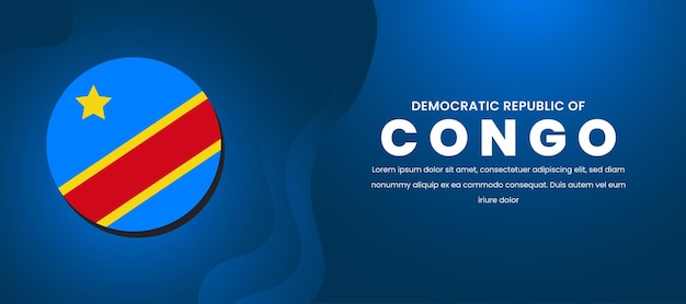 Congo Independence Day event banner vector Celebrate on June 30th