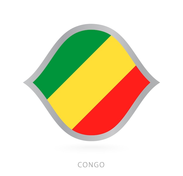 Vector congo national team flag in style for international basketball competitions