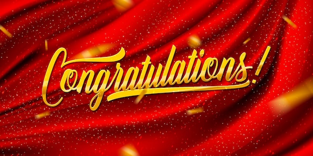 Congratulations lettering message vector for greeting