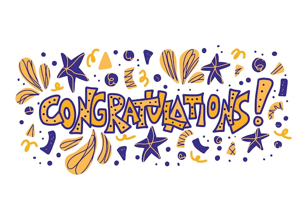 Vector congratulations quote vector concept desing word