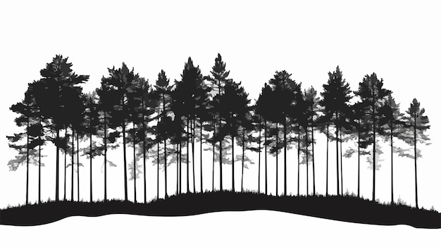 Coniferous Trees Isolated on White Background Professional HighQuality Image