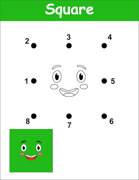 Connect the dots and draw a cute square