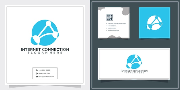 A connect internet logo design inspiration and business card