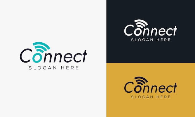 Connect modern logo design vector