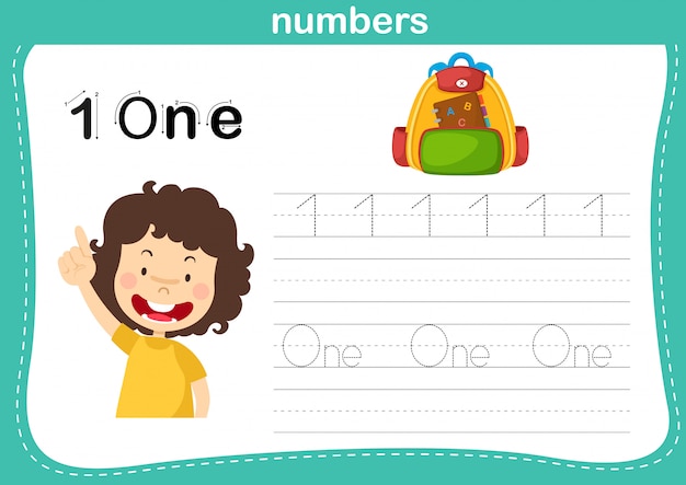 Connecting dot and printable numbers exercise for preschool and kindergarten kids illustration, 