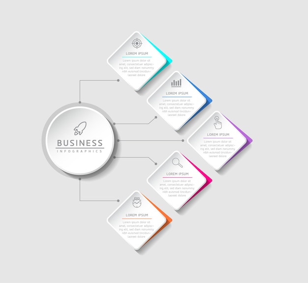 Connecting Steps business Infographic Template