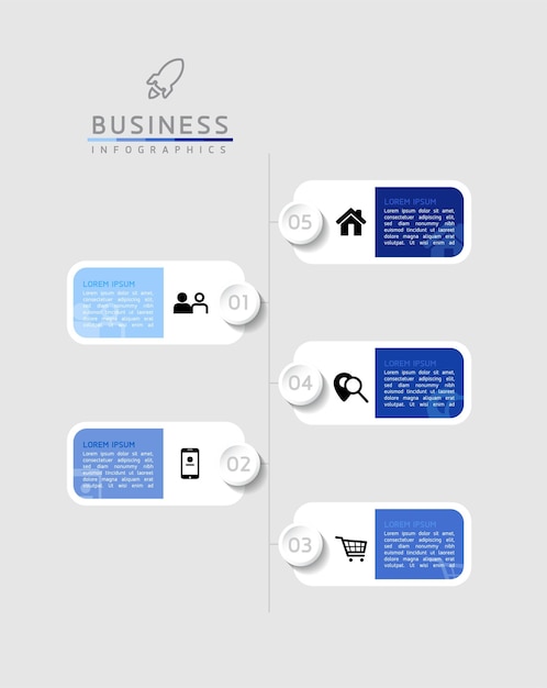 Connecting Steps business Infographic Template