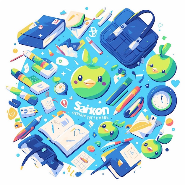 Vector connecting with your community through back to school