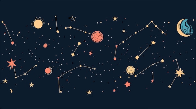 Constellation Collection Banner Flat Style