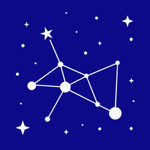 constellation perseus vector illustration