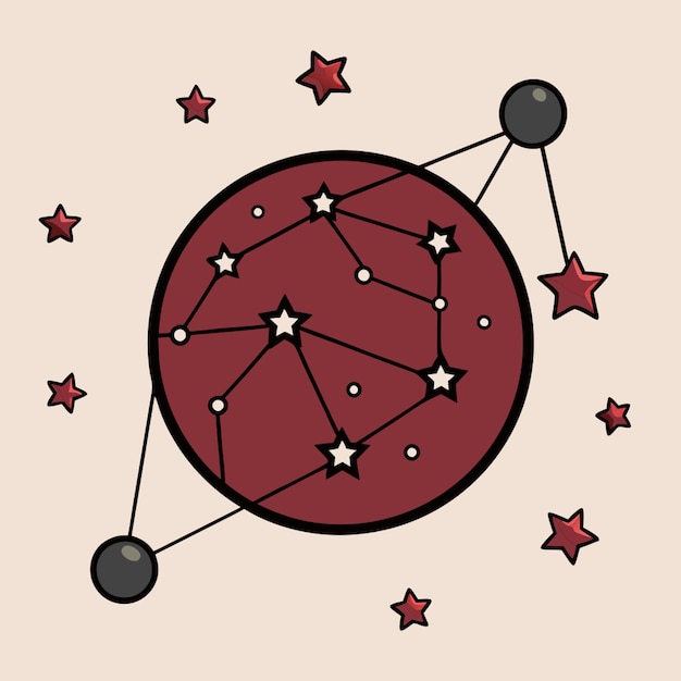 constellation vector illustration cartoon