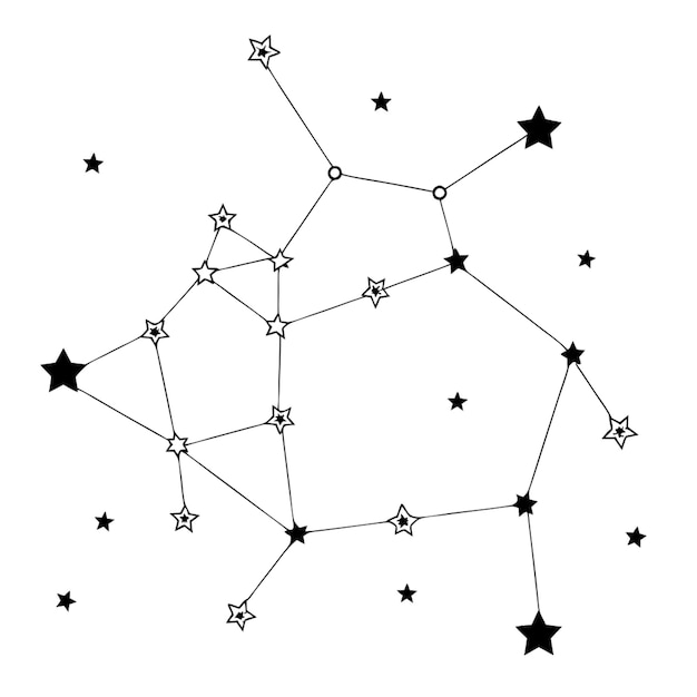 constellation vector illustration line art