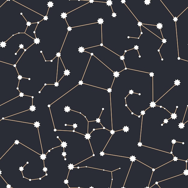 constellations star seamless pattern Abstract vector background