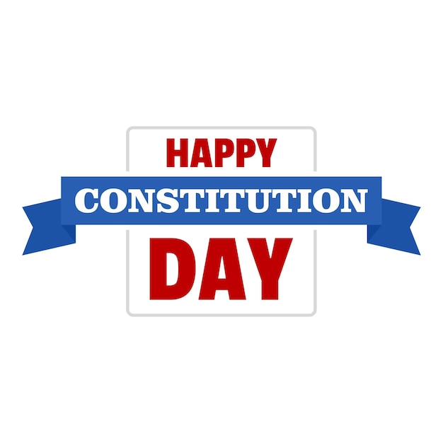 Constitution day logo icon Flat illustration of constitution day vector logo icon for web design isolated on white background