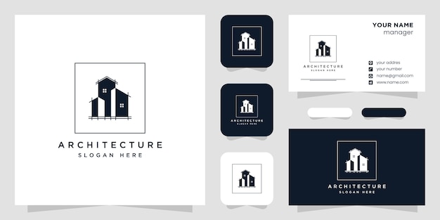 Construction architect logo design icon 